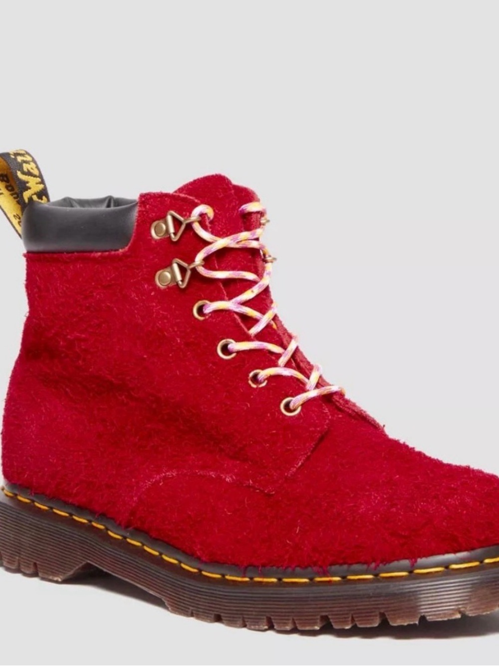 Dr. Martens 939 Red Suede Lace-Up Boots